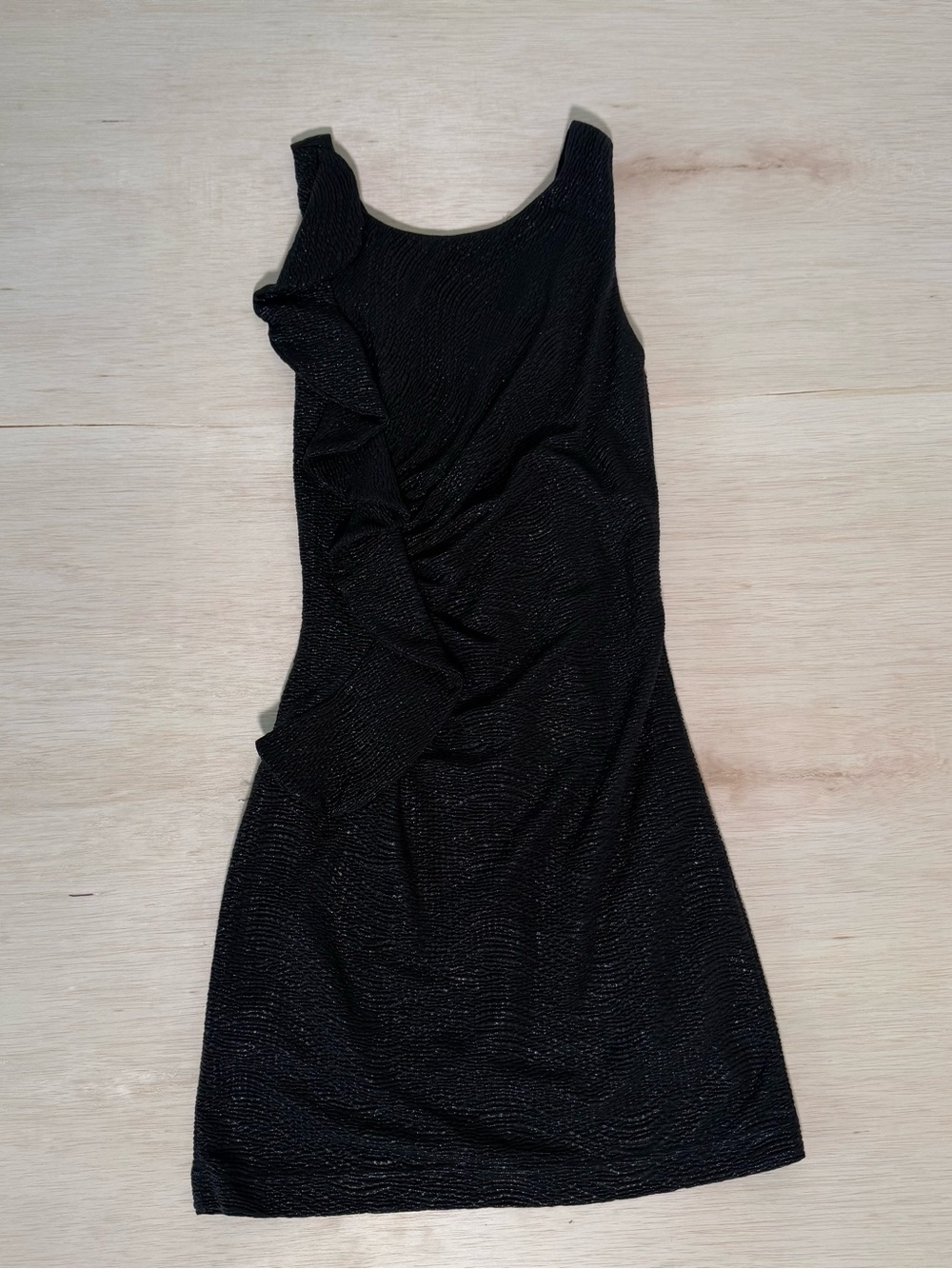 Hailey Logan Black Sleeveless Ruched Mini Dress
